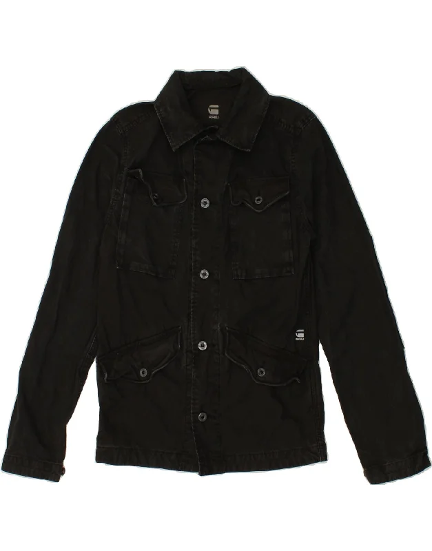 G-STAR Mens Utility Jacket UK 32 2XS Black Cotton