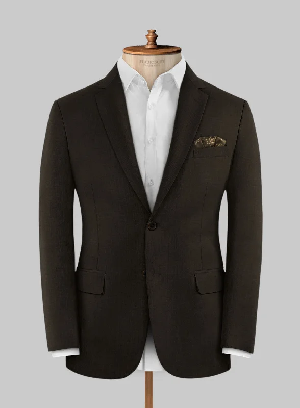 Marco Stretch Deep Brown Wool Jacket