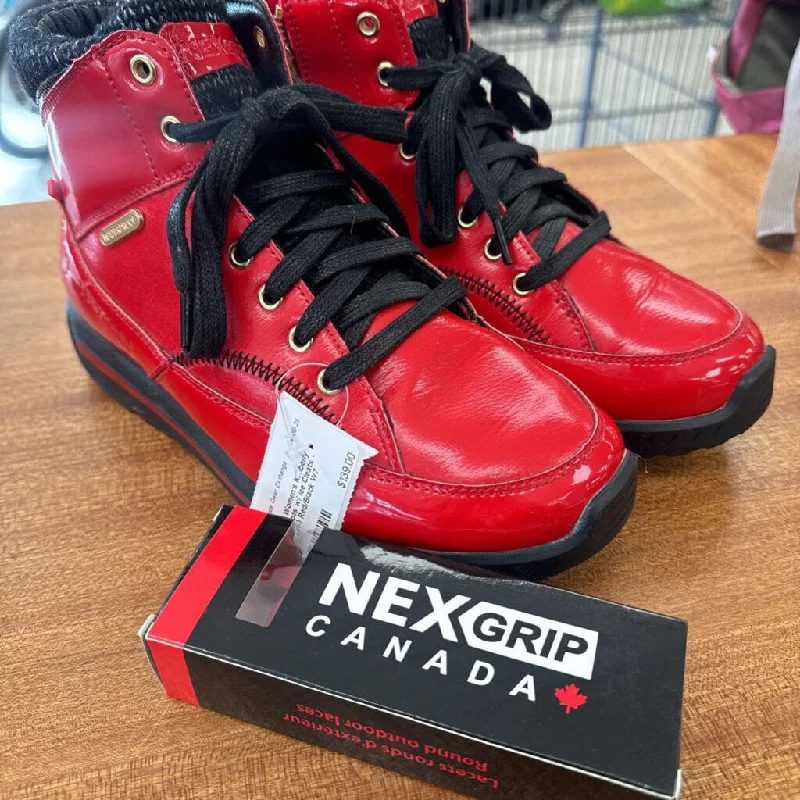 NexGrip - Women's Kimberly Winter Boots w/ Ice Cleats - MSRP $260: Red/Black-women-W7