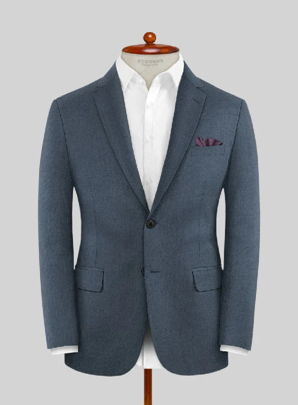 Napolean Stretch Space Blue Wool Jacket