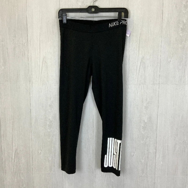 Black Athletic Leggings Nike Apparel, Size L