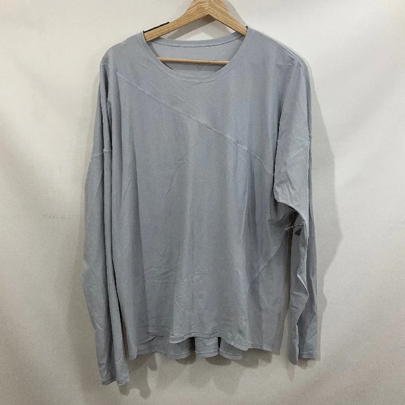 Athletic Top Long Sleeve Crewneck By Lululemon In Grey, Size: 12