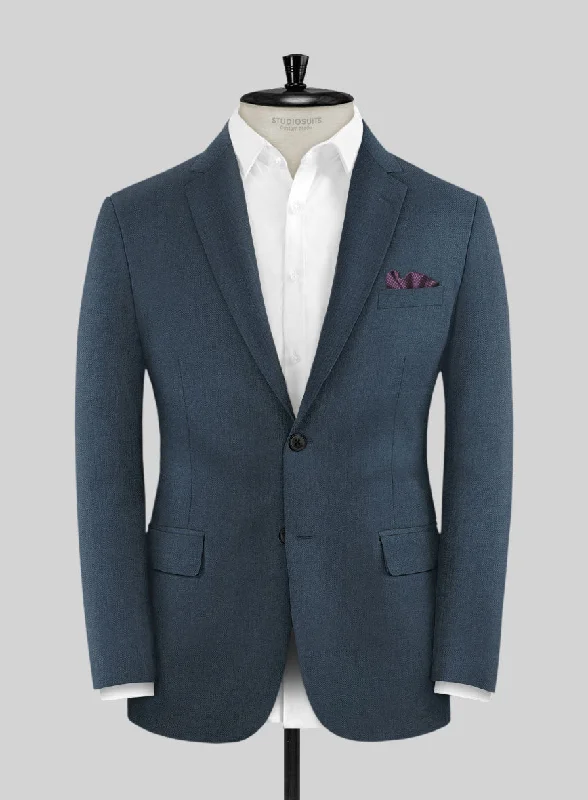 Marco Stretch Space Blue Wool Jacket