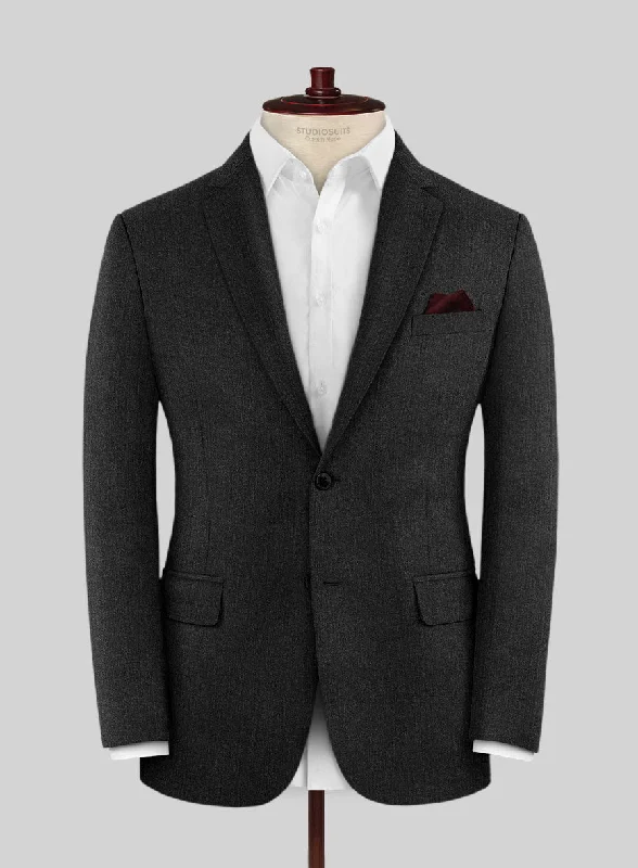 Huddersfield Stretch Charcoal Wool Jacket