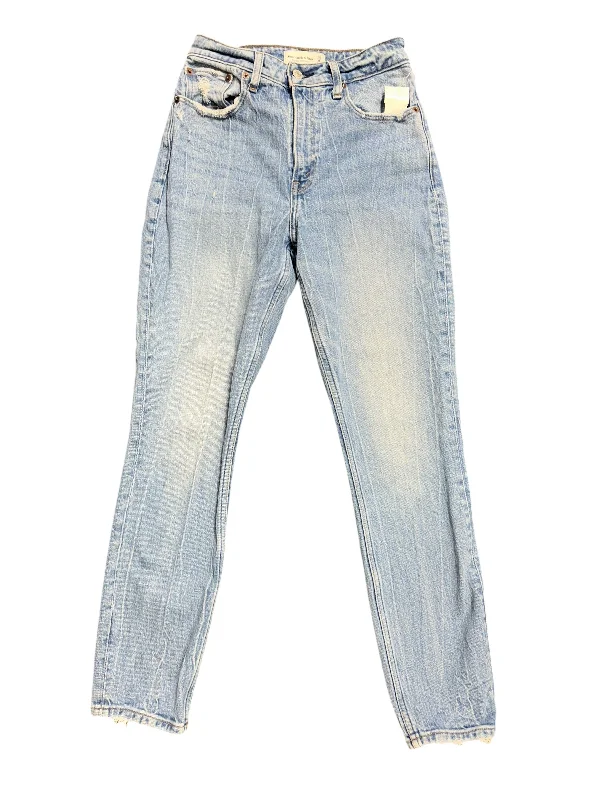 Jeans Straight By Abercrombie And Fitch In Blue Denim, Size: 0