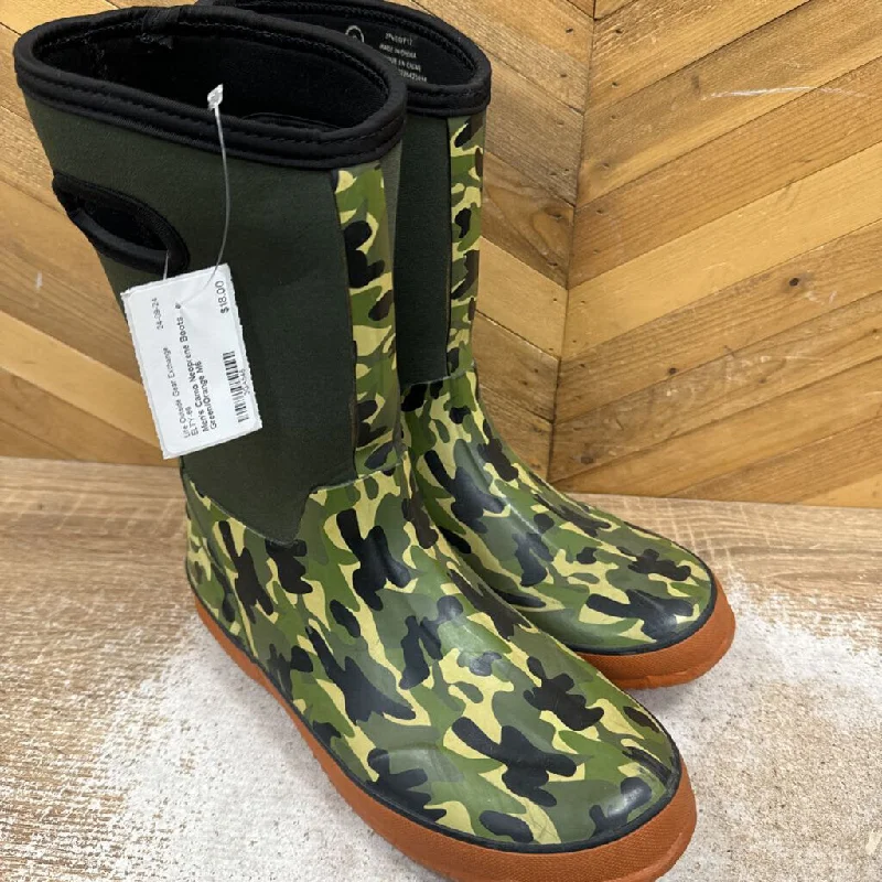 Men's Camo Neoprene Boots: Green/Orange-men-M6