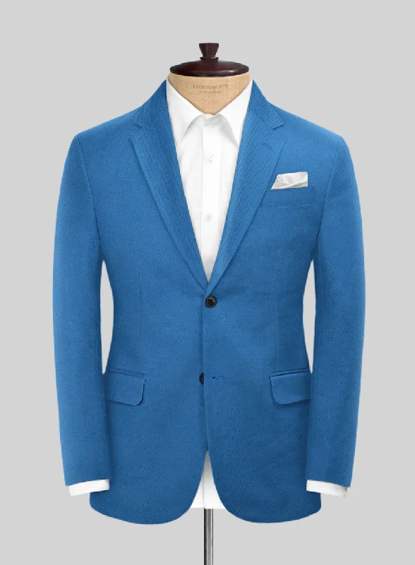 Scabal Crystal Blue Cotton Stretch Jacket