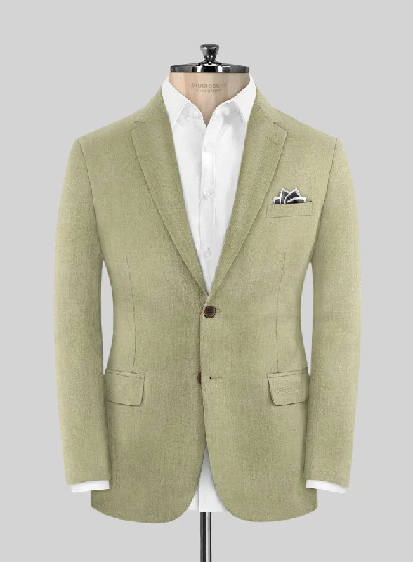 Marco Stretch Light Khaki Wool Jacket