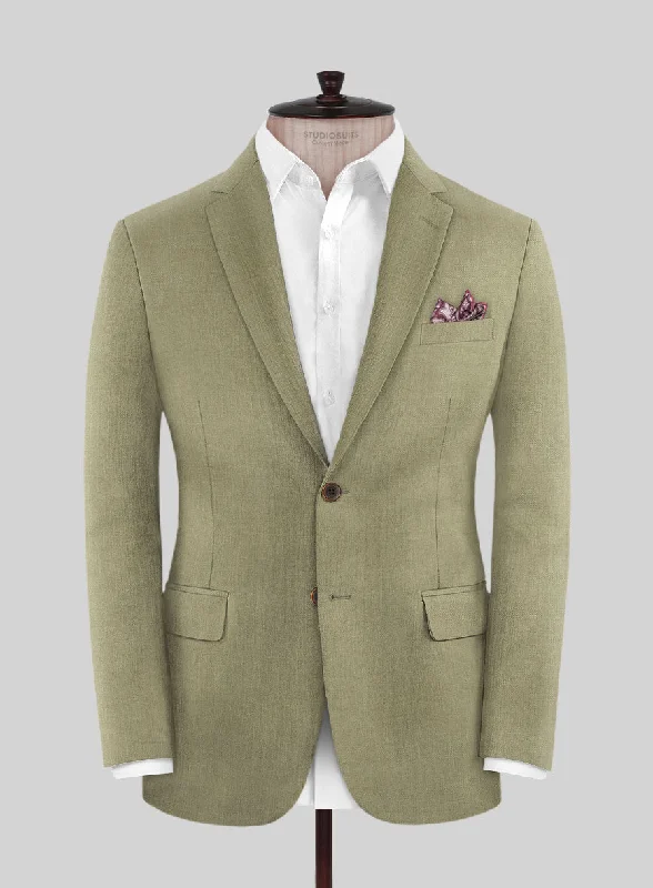 Marco Stretch Dark Khaki Wool Jacket