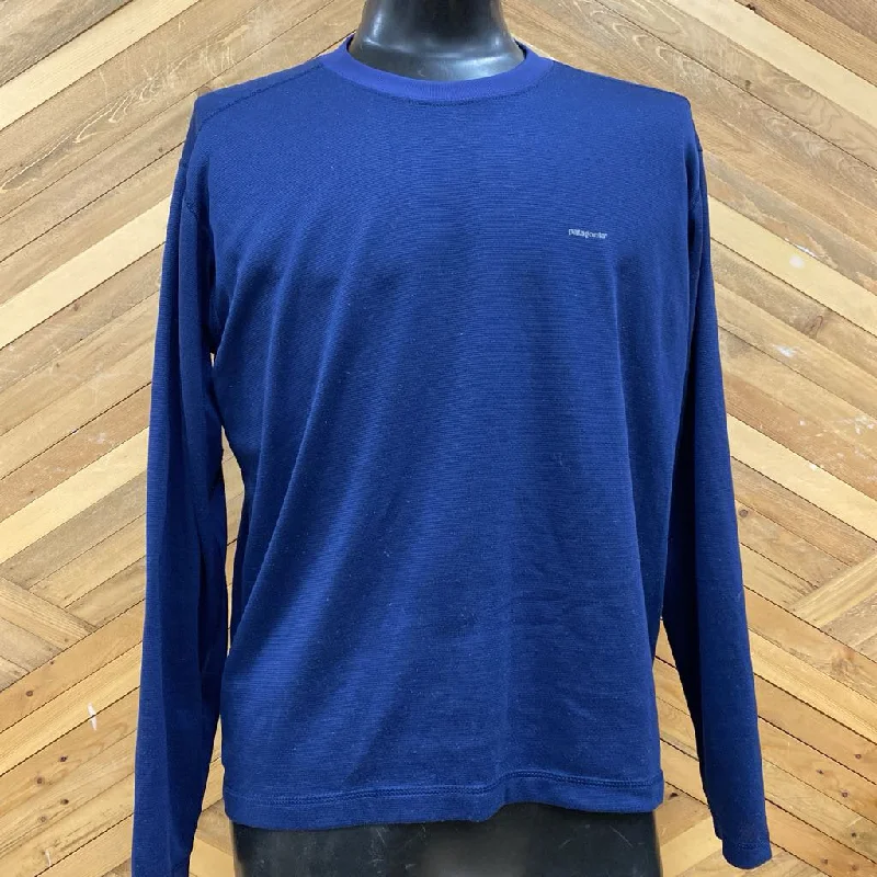 Patagonia - Men's Capilene L/S Baselayer Top - MSRP $109: Navy-men-LG