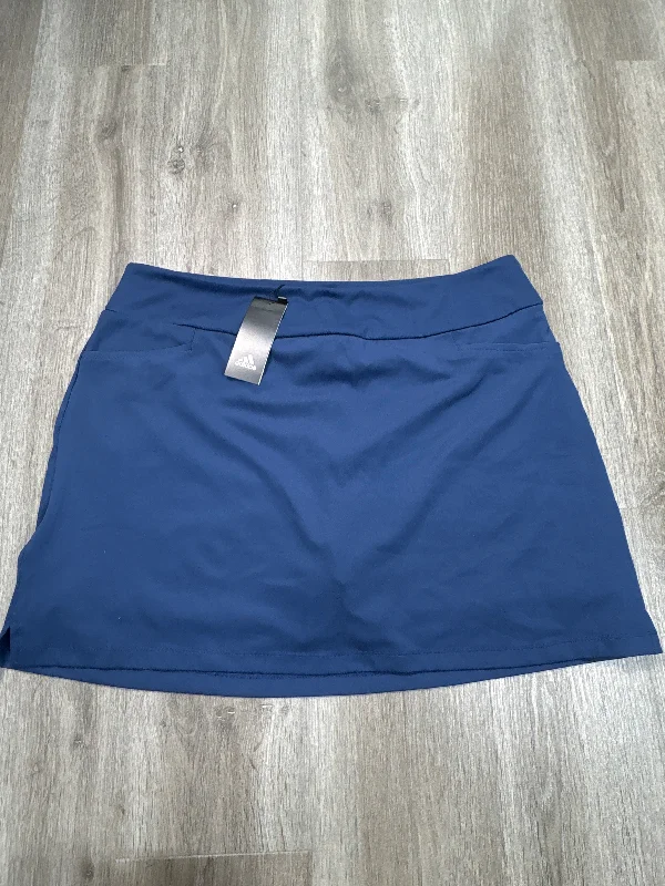 Athletic Skort By Adidas In Blue, Size: Xl