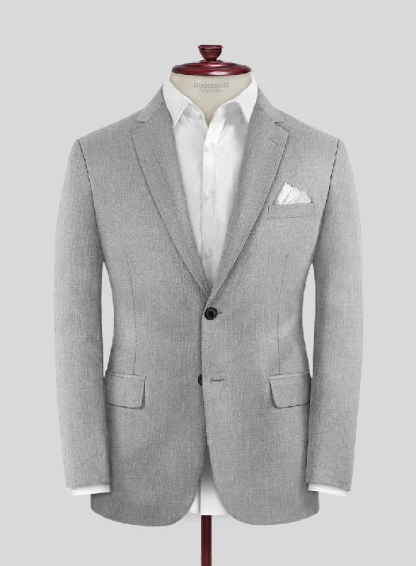 Huddersfield Stretch Light Gray Wool Jacket