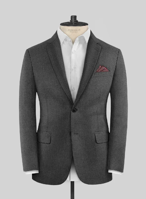 Huddersfield Stretch Dark Gray Wool Jacket