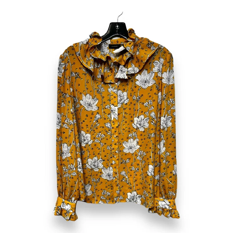 Top Long Sleeve By Halogen In Yellow, Size: 1x