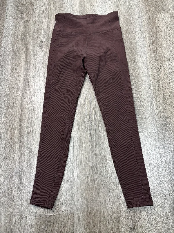 Athletic Leggings By Kyodan In Brown, Size: M