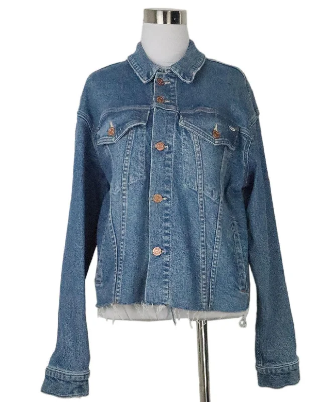 Mother Distressed Denim Jacket sz 6