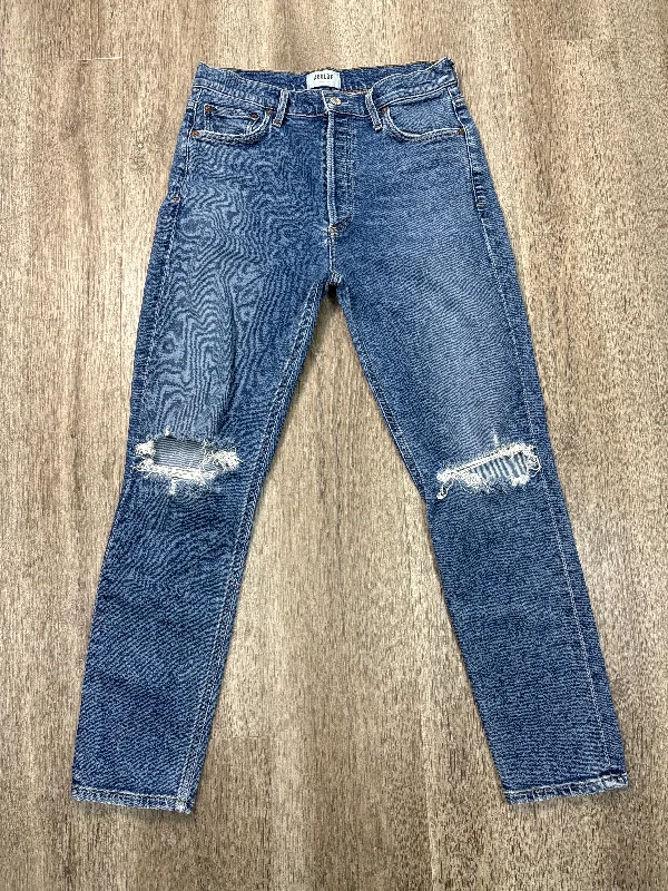 Jeans Skinny By Agolde In Blue Denim, Size: 4