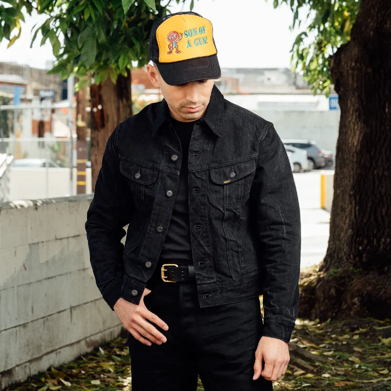 RRL Denim Trucker Jacket Worn in Black Wash