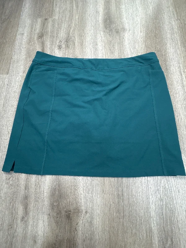 Athletic Skort By Adidas In Green, Size: Xl