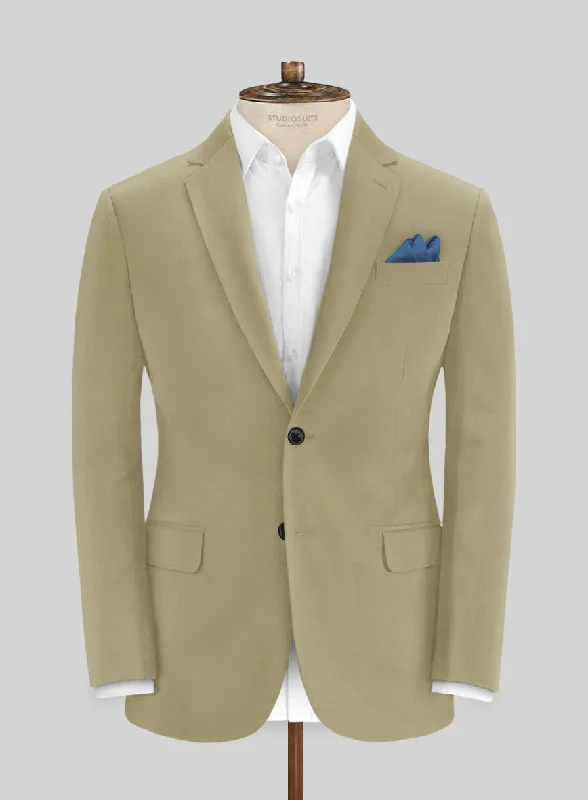 Italian Dark Tan Cotton Stretch Jacket