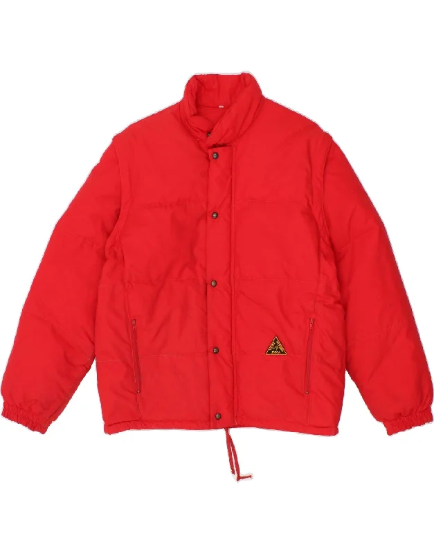 VINTAGE Mens Padded Jacket UK 38 Medium Red