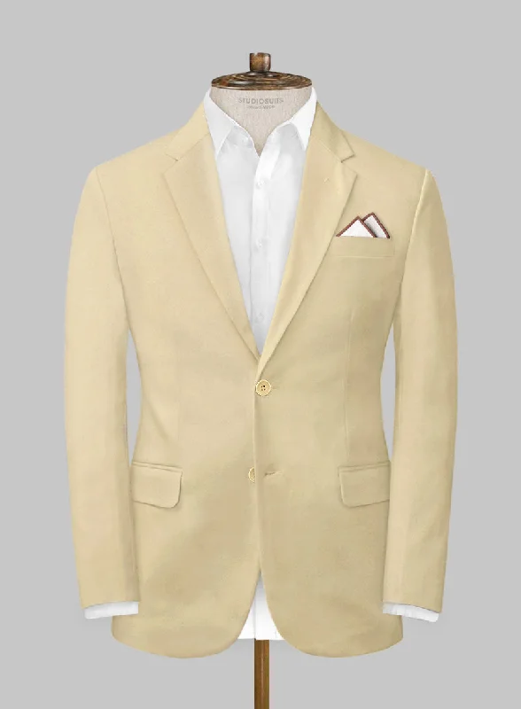 Scabal Latte Beige Cotton Stretch Jacket