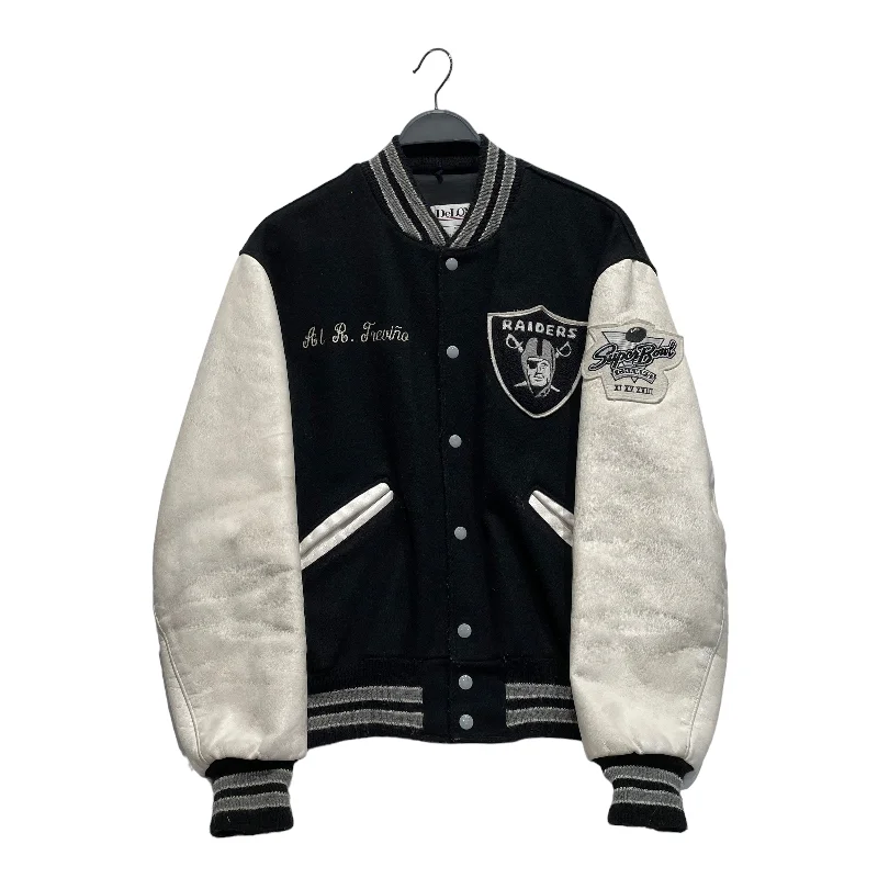 Vintage/Baseball Jkt/44/Wool/BLK/DELONG RAIDERS VARSITY JACKET