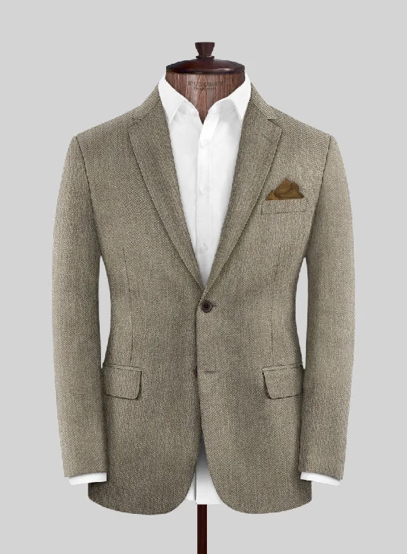 Marco Stretch Dark Beige Wool Jacket