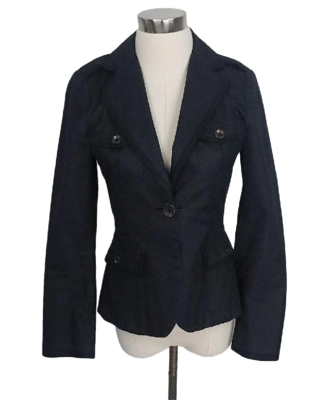 Rag & Bone Navy Cotton Jacket sz 6