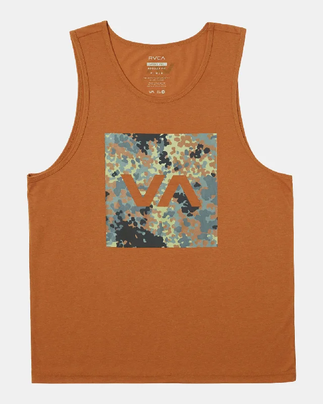 Box Fill Hunter Camo Tank Top - Dark Amber