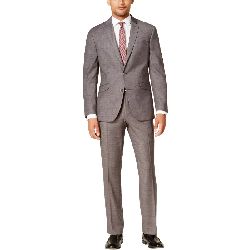 Kenneth Cole Mens Slim Two Button Formal Suit, Grey, 40 Short / 33W x 32L