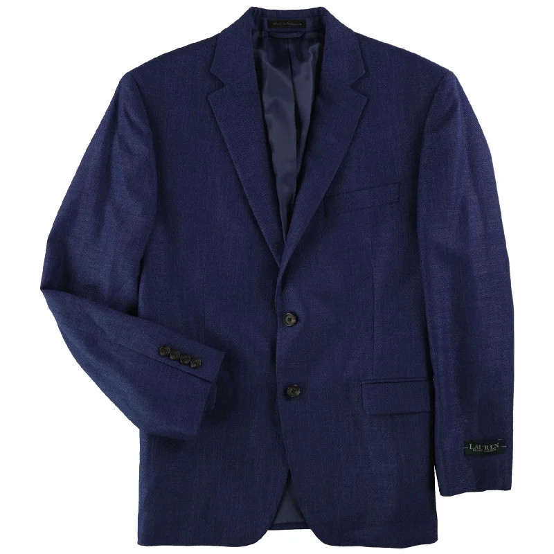 Ralph Lauren Mens Classic Two Button Blazer Jacket, Blue, 40 Short