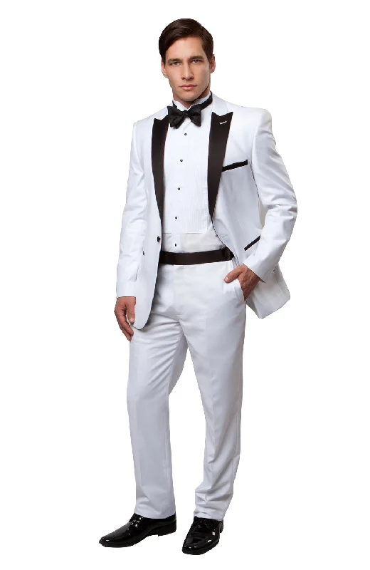 Men's Slim Fit Peak Lapel Tuxedo - MT182S-05 | Ideal for Prom & Events