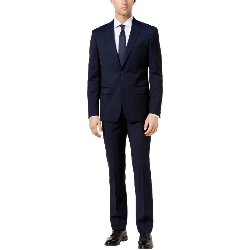 DKNY Mens Sheen Formal Tuxedo, Blue, 36 Regular / 29W x UnfinishedL