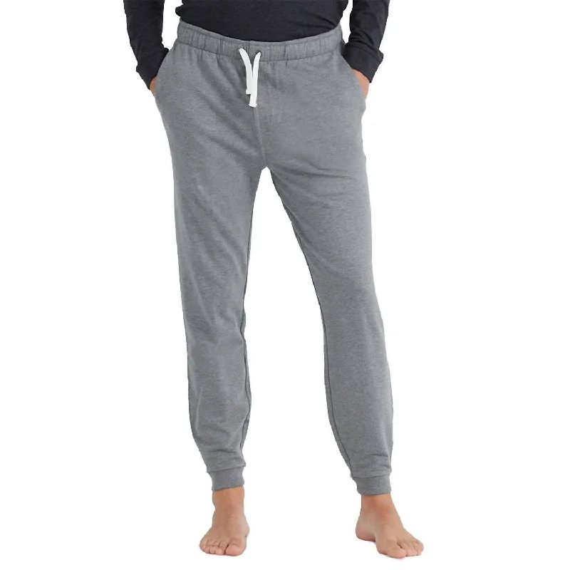 Bamboo Heritage Fleece Jogger In Heather Graphite