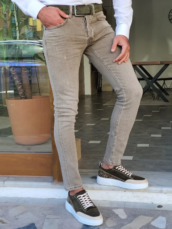 Forenzax Khaki Slim Fit Jeans