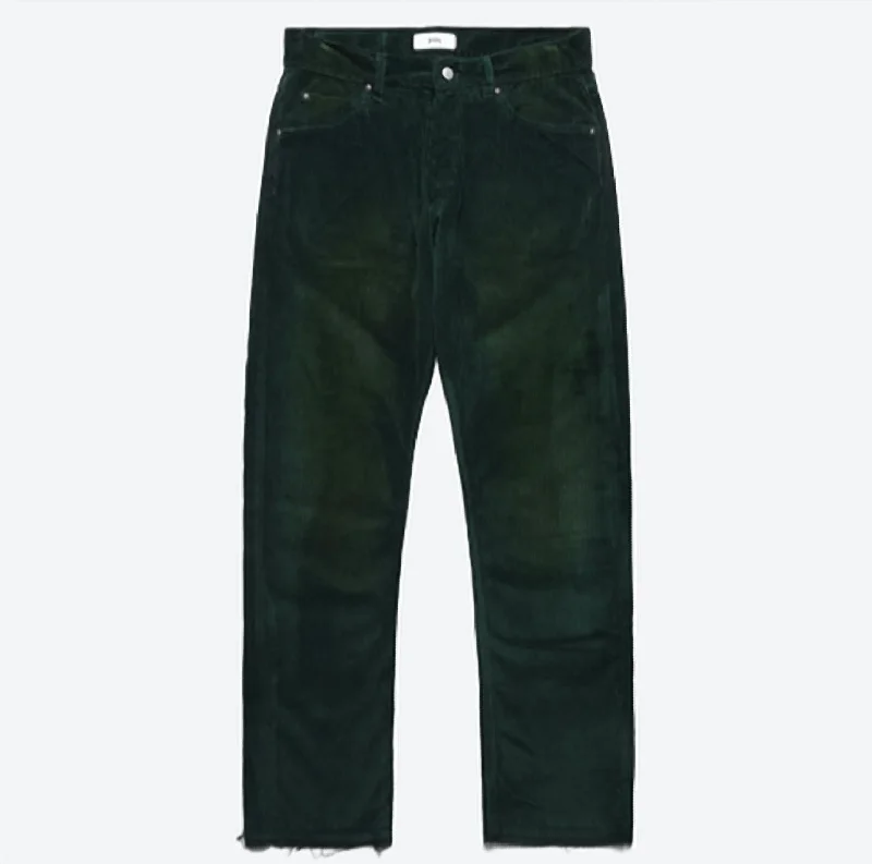 Men's Corduroy Jeans In Emerald