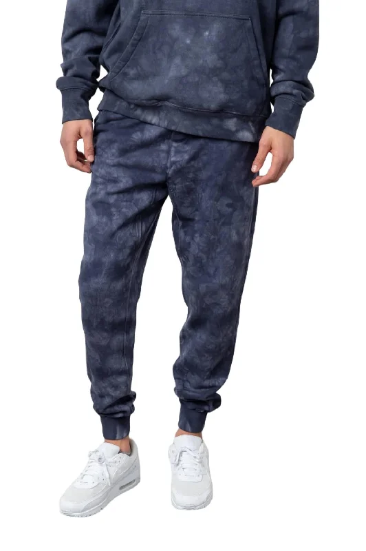 Men's Everson Jogger In Midnight Tie Dye