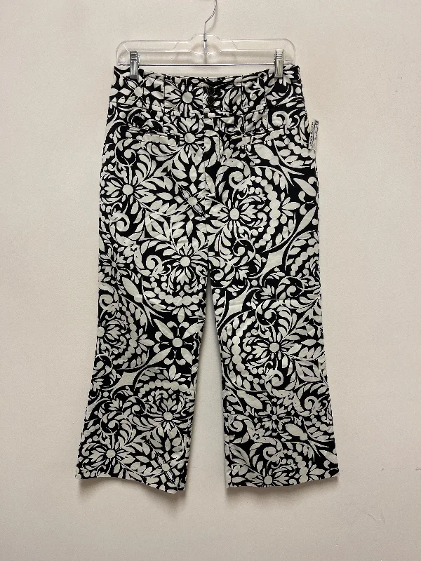 Pants Wide Leg By Maeve In Black & White, Size: 8