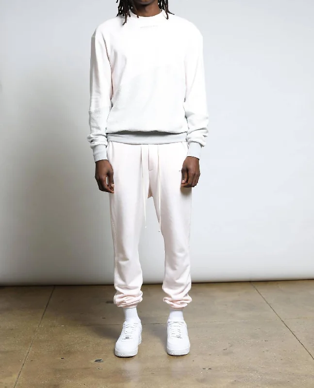 Sunnyside Reverse Loop Terry Sweatpants In Rose Quartz