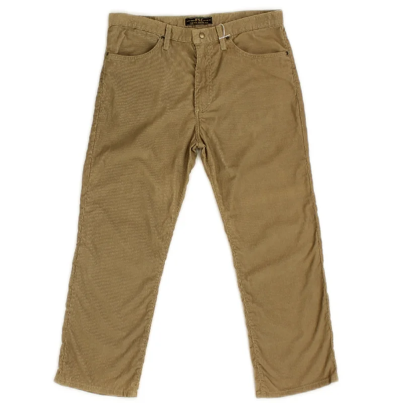 Tan Cotton Corduroy Jeans