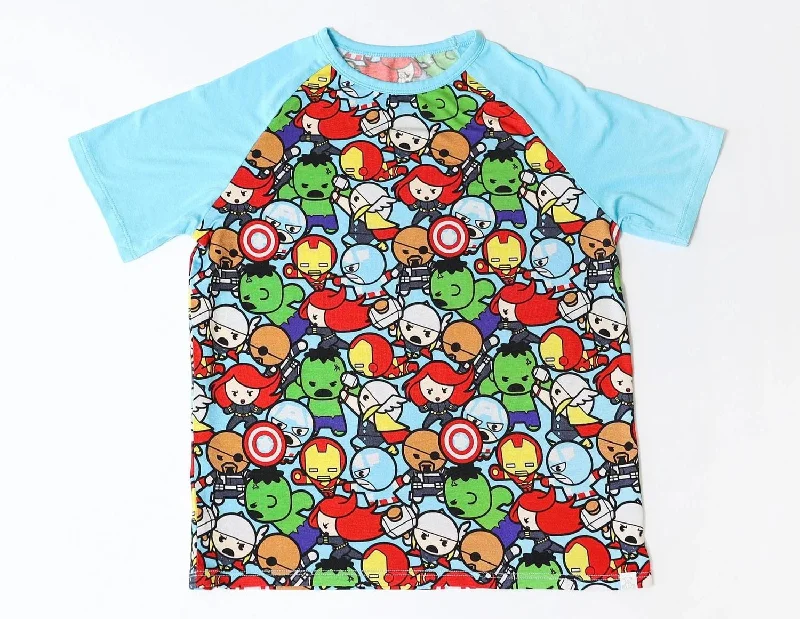 Boy's Comic Heroes Tee In Blue