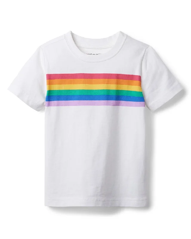 Janie and Jack Rainbow Striped T-Shirt