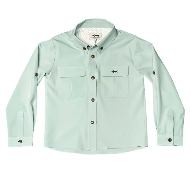 Kids Flagler Fishing Shirt In Green