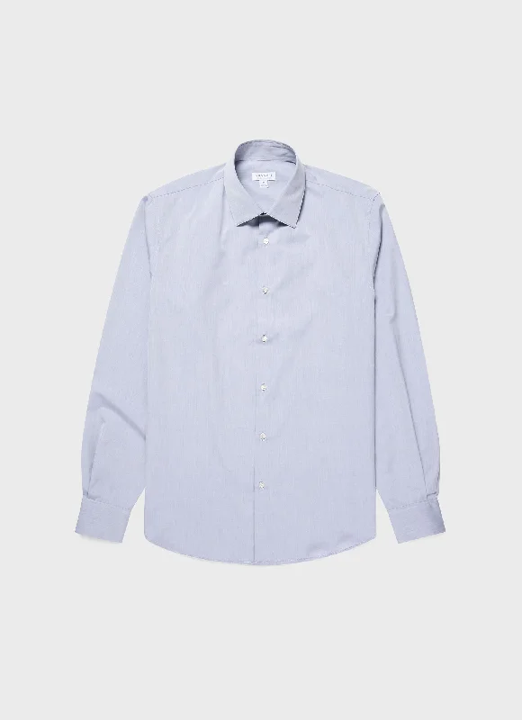 Men's Sea Island Cotton Shirt in Light Blue