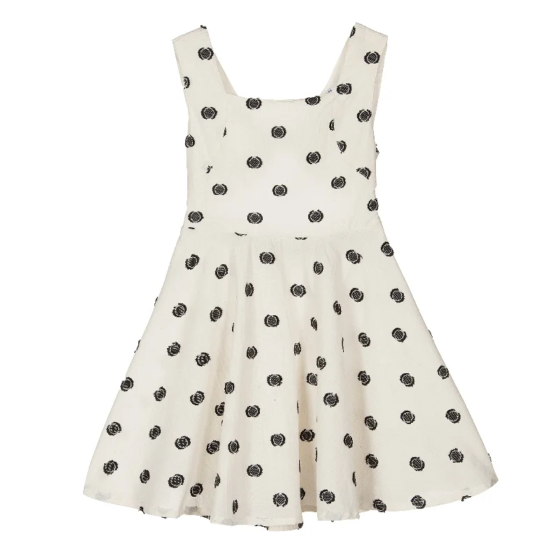 Off White Polka Dot Summer Dress