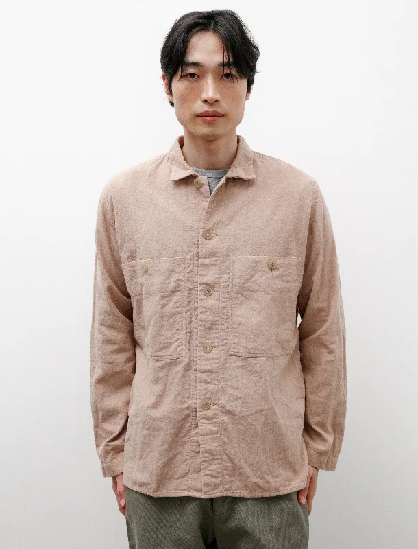 Industrial Over Shirt Handwoven Tea-Dyed Cotton Lined