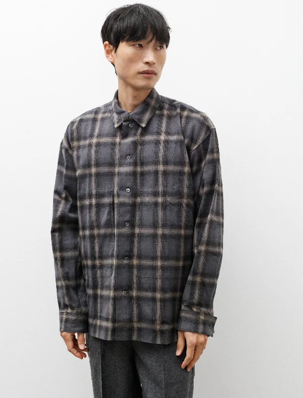 Shirt Jacket B Charcoal Check